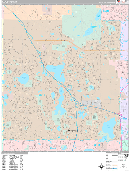Maple Grove Wall Map
